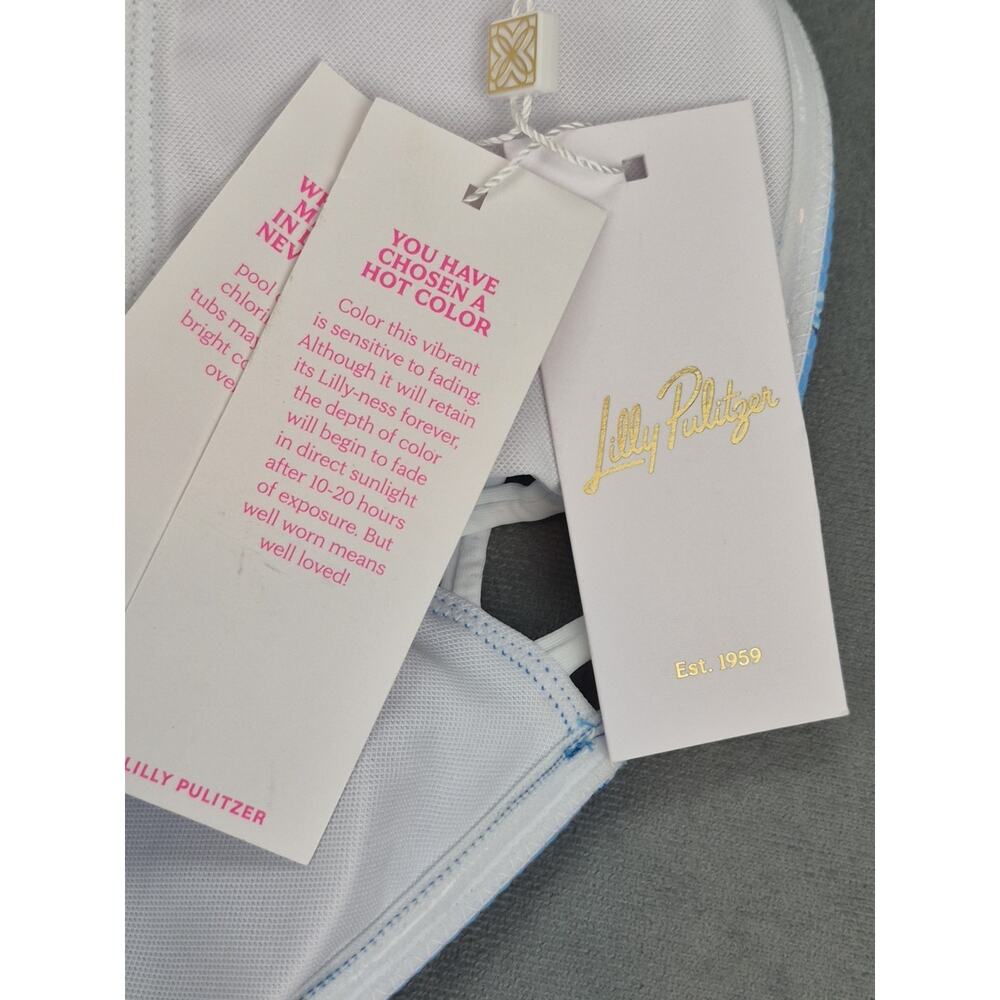 Lilly Pulitzer Novi One Piece Swimsuit Lunar Blue A Lil Nauti New Womens Size 0 - Picture 6 of 8